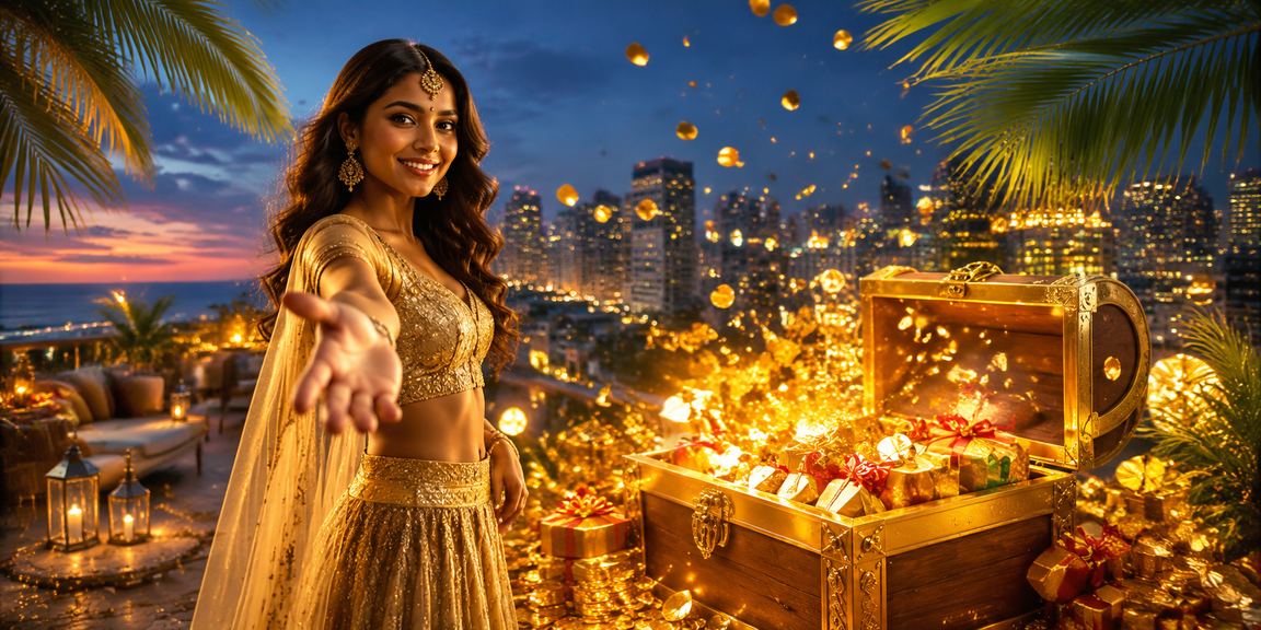 Indian casino betting scene with players in colorful lehengas