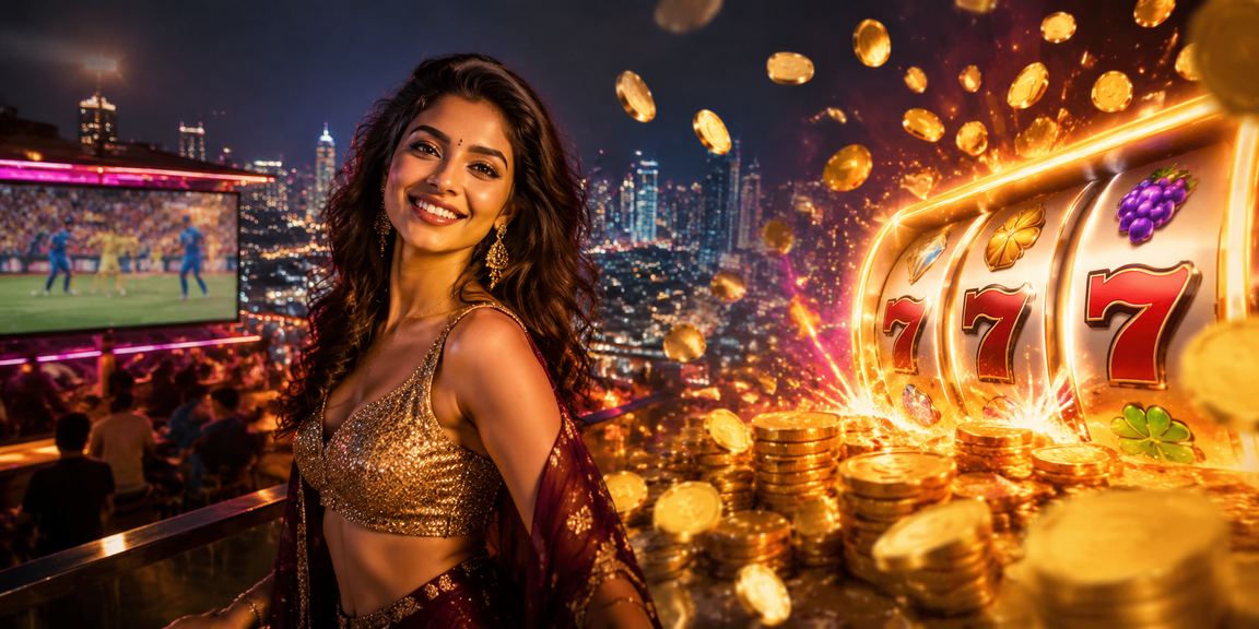 Bollywood themed cricket betting interface on mobile device
