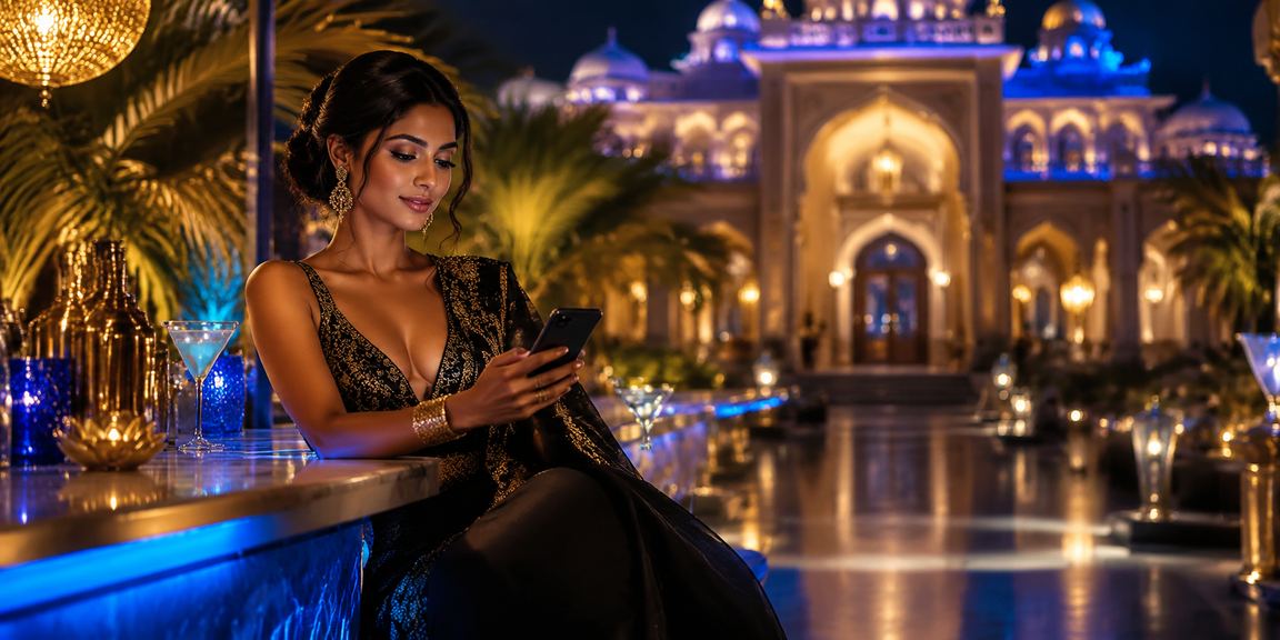 Exclusive blue and gold VIP casino bonus offer